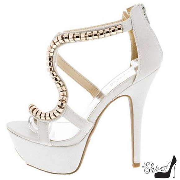 The Shoe Loft Shoes - Asia Silver Open Toe Platform Strappy Heels The Shoe Loft Shoes - Asia Silver Open Toe Platform Strappy Heels